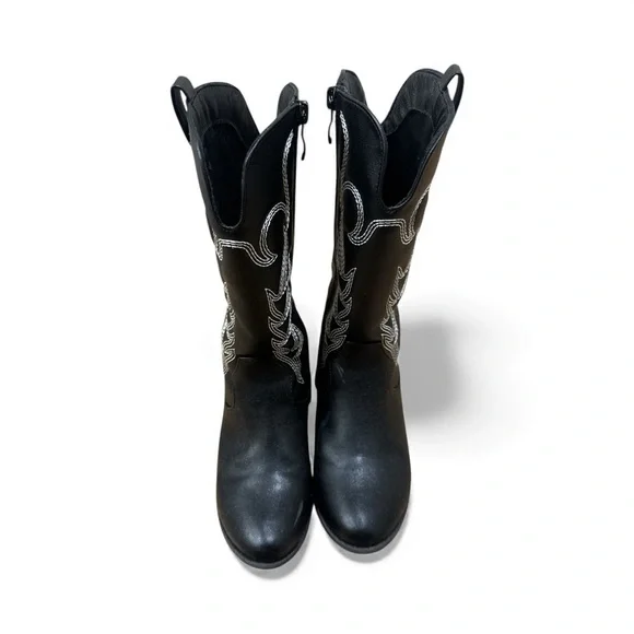 Fashion Nova Black and White Kids Cowboy Boots - Picture 9 of 9